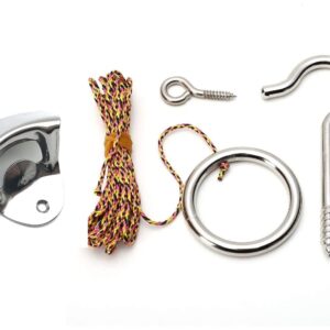 Hook and Ring Swing DIY Kit Heavy-Duty Hardware with Wall Mount Bottle Opener