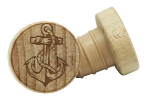 tangico anchor wine stopper, 1.25-inches height, wood kitchen décor