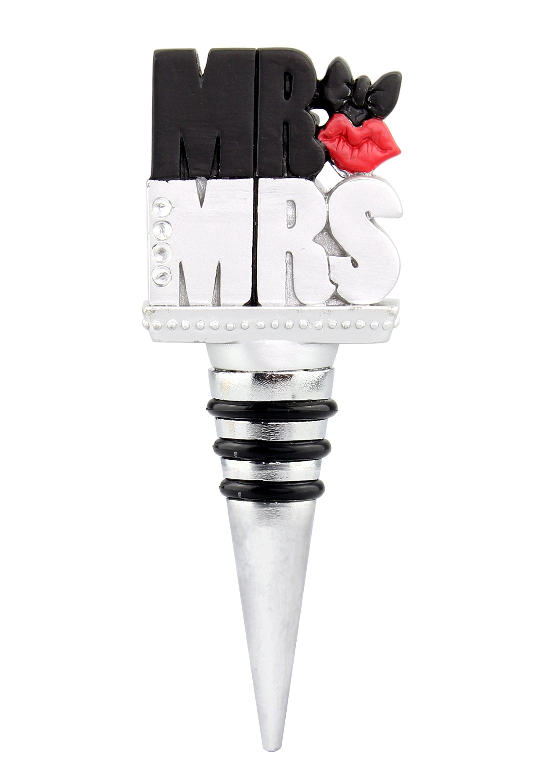 Top Shelf Mrs. Wine Stopper, 6.5", Multicolor