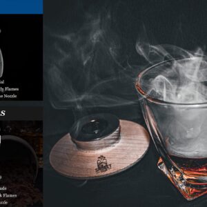 Smokey Crew Cocktail Smoker Kit with Butane Torch - Elevate Your Whiskey and Cocktail Experience - Gift for Him