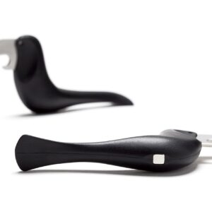 Peleg Design Beerdy, Original Bird-Shaped Bottle Opener with Magnetic Bottom, Black with Stainless Steel Beak as Metal Cap Opener and Tail Handle