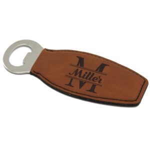 custom engraved and personalized beer bottle opener for groomsmen housewarming (rust)