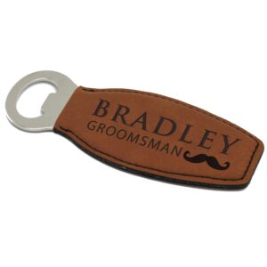 Custom Engraved and Personalized Beer Bottle Opener for Groomsmen Housewarming (Rust)