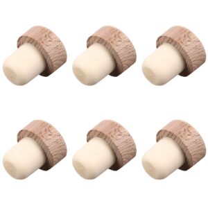 wine bottle stopper 6 pcs- natural soft wooden wine stoppers for wine bottles- t shaped wine corks replacement corks for wine beer bottle, glass bottles, diy craft wine saver wine bottle stopper