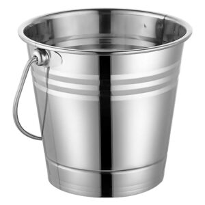 champagne ice bucket cocktail party ice bucket 1l stainless steel metal ice bucket pails champagne wine beer beverage tub for drinks party ice cube container bucket favors pails favors pails