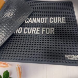 What Whiskey Cannot Cure There is No Cure for 17.7" x 11.8" Funny Bar Spill Mat Rail Countertop Accessory Home Pub Decor Slip Resistant Durable Covering for Craft Brewery Kitchen Cafe and Restaurant