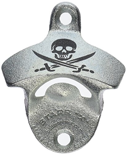 1 X Skull and Cross Bones Wall Mounted Classic Zinc Starr X Bottle Opener