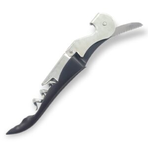 Handy Housewares Waiter's Corkscrew Wine Bottle Opener - Built In Cork Remover & Foil Cutter (1)