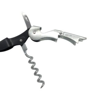 Handy Housewares Waiter's Corkscrew Wine Bottle Opener - Built In Cork Remover & Foil Cutter (1)