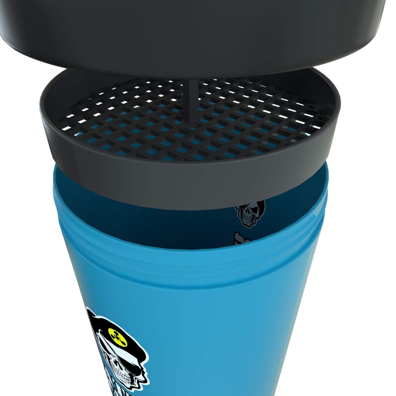 Battle Shakers Mortar Shaker Cup | Military Themed Shaker Bottle | Leak-Proof Protein Cup with Storage Compartment | Mix Protein Powders & More | Durable & Dishwasher Safe | 20 Oz Blue/Black