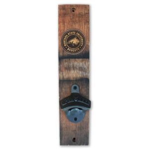 sport town montana state bobcats barrel stave wall mount bottle opener