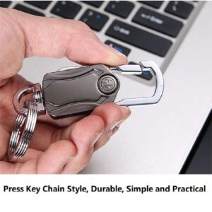 1Pc Multifunctional Heavy Duty Car Keychain Organizer, Key Holder with 2 Key Rings, Bottle Opener for Men and Women,Sliver-Grey color