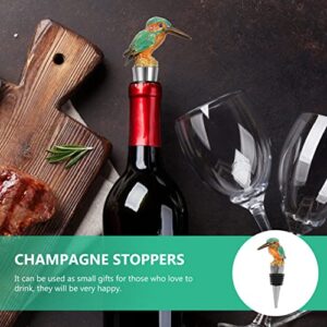 Luxshiny Vintage Decor Wine Bottle Cap Animal Wine Bottle Stopper Cap Vacuum Seal Reusable Bird Airtight Bottle Topper Cork Plug Cute Bar Tool Accessories Wedding Wine Stoppers Wedding Decor