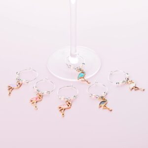 Hot Mess with Grace Flamingo Wine Charm Glass Marker/Identifier