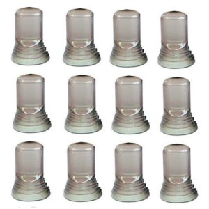 12 liquor bottle universal pour spout dust cap cover (clear)