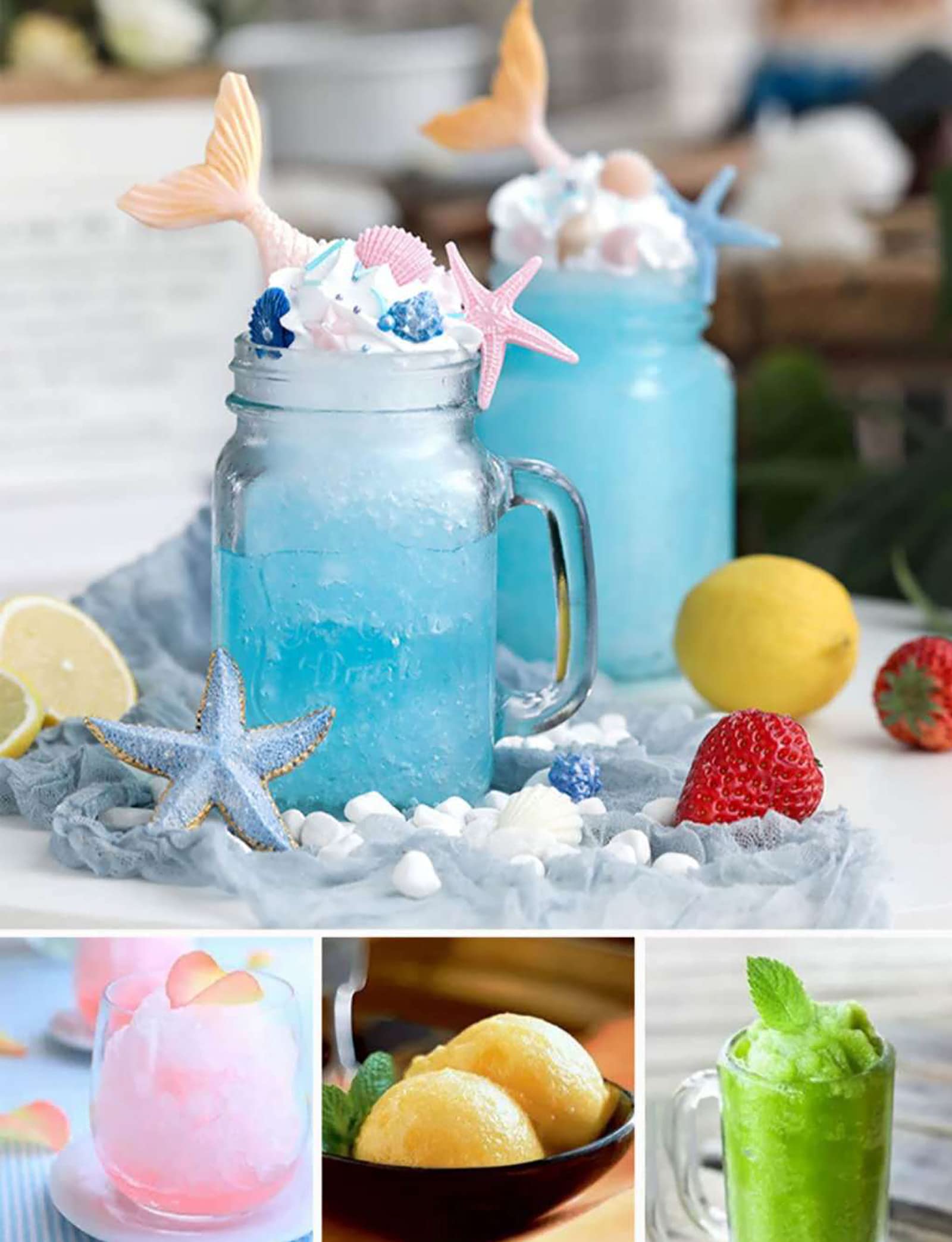 Ice Crusher, GDAE10 Stainless Steel ABS Shaver Ice Maker Machine Manual Snow Cone Machine Icee Slushie Shaved Ice for Home Bar Restaurant Party Cold Drinks, Fast Crushing, Easy Clean