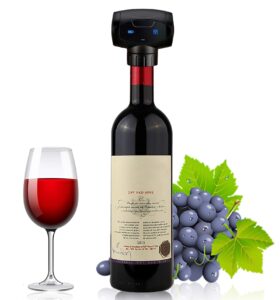 ataller electric wine stopper, automatic vacuum wine saver, electric smart wine stopper, reusable bottle sealer & wine preservation system - wine accessories gifts