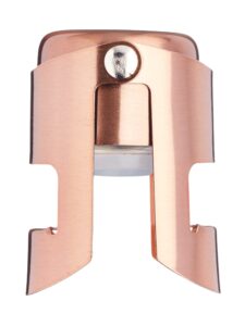barcraft luxury metal sparkling wine/champagne stopper - copper finish