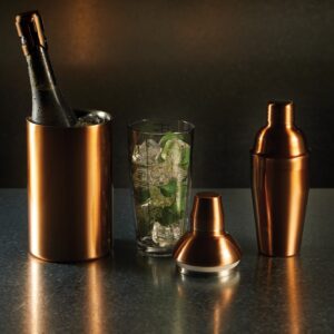 BarCraft Luxury Metal Sparkling Wine/Champagne Stopper - Copper Finish