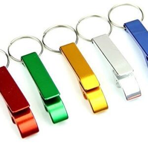 La Tartelette Pocket Key Chain Beer Bottle Opener Claw Bar Small Beverage Keychain Ring - Pack of 5