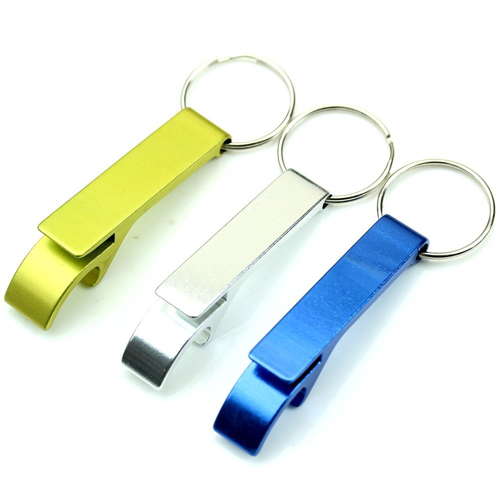 La Tartelette Pocket Key Chain Beer Bottle Opener Claw Bar Small Beverage Keychain Ring - Pack of 5