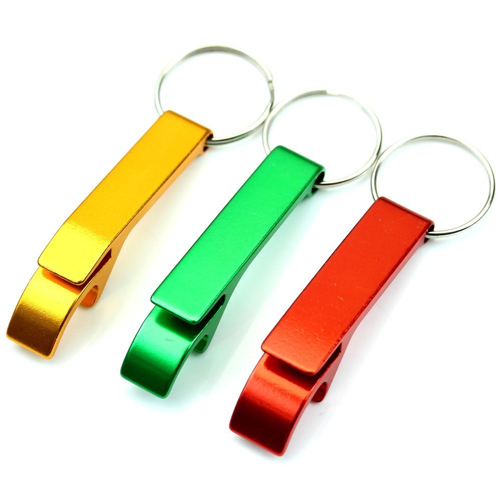 La Tartelette Pocket Key Chain Beer Bottle Opener Claw Bar Small Beverage Keychain Ring - Pack of 5