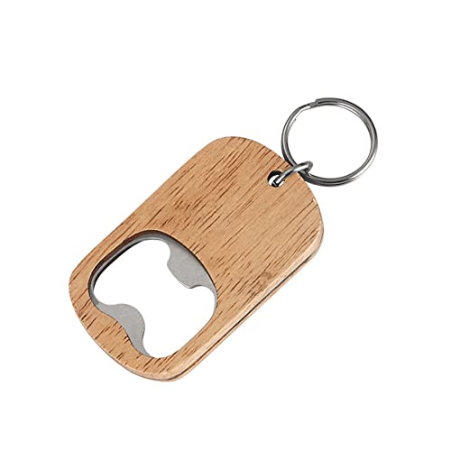 ARFUKA Bottle Opener Keychain Portable Wooden Beer Bottle Opener Keyring Beverage Soada Drinks Bottle Opener Key Chain Christmas Birthday Gift for Men and Women