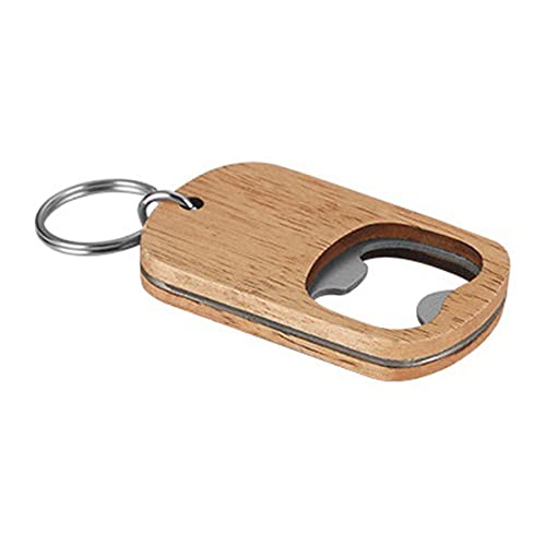 ARFUKA Bottle Opener Keychain Portable Wooden Beer Bottle Opener Keyring Beverage Soada Drinks Bottle Opener Key Chain Christmas Birthday Gift for Men and Women