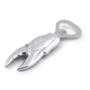 Arthur Court Aluminum New England Crab Claw Bottle Opener Forged Stainless Steel Head Coastal Collection 5.5 inch Long