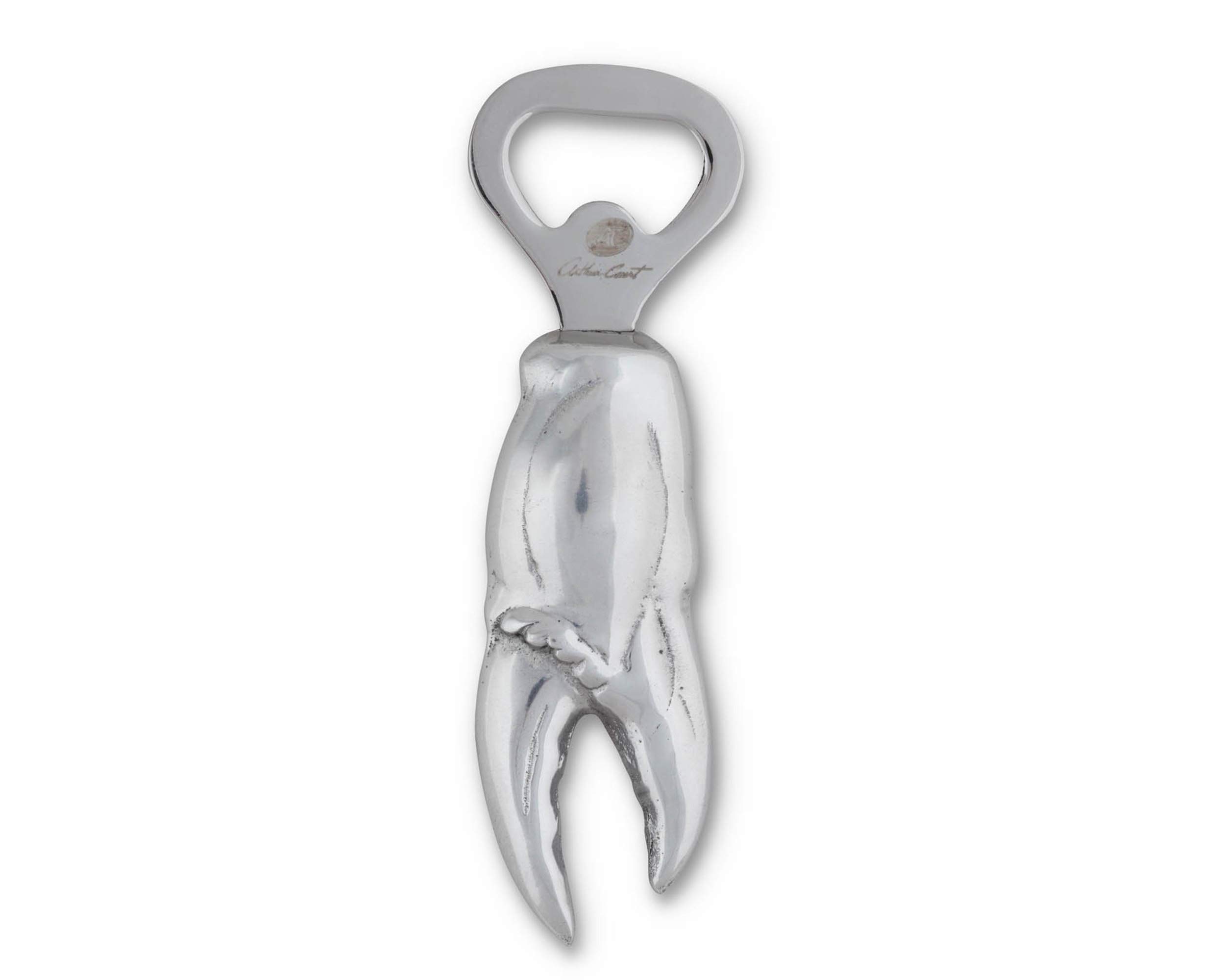 Arthur Court Aluminum New England Crab Claw Bottle Opener Forged Stainless Steel Head Coastal Collection 5.5 inch Long