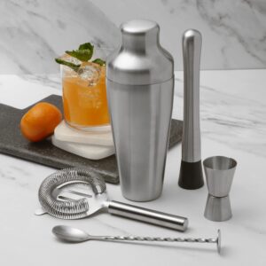 Houdini Bar Tool Set, 5 Piece, Satin Stainless Steel