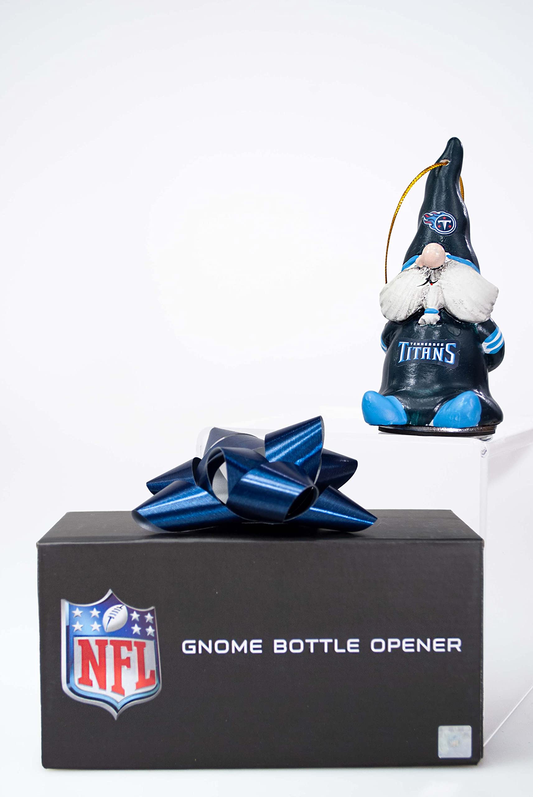 Tennessee Titans NFL Gnome Bottle Opener with Hanging/Cord - Great Gift/Accessory for Any Man Cave, Den, Tailgating Cooler, Bar or even a Christmas Tree - Your Gnomie Hangs Almost Anywhere