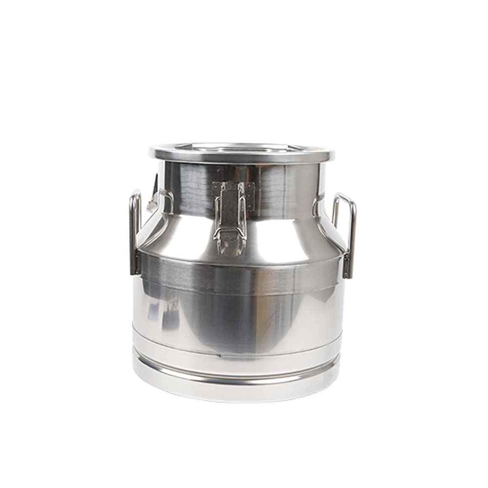 5 Gal Stainless Steel Milk Can 20L, Dairy Pot with Sealed Lid 304 Heavy Duty Bucket GDAE10 Liquid Storage Canister Oil Barrel Pail Jug Wine Tea Beer for Home Bar Kitchen Industry