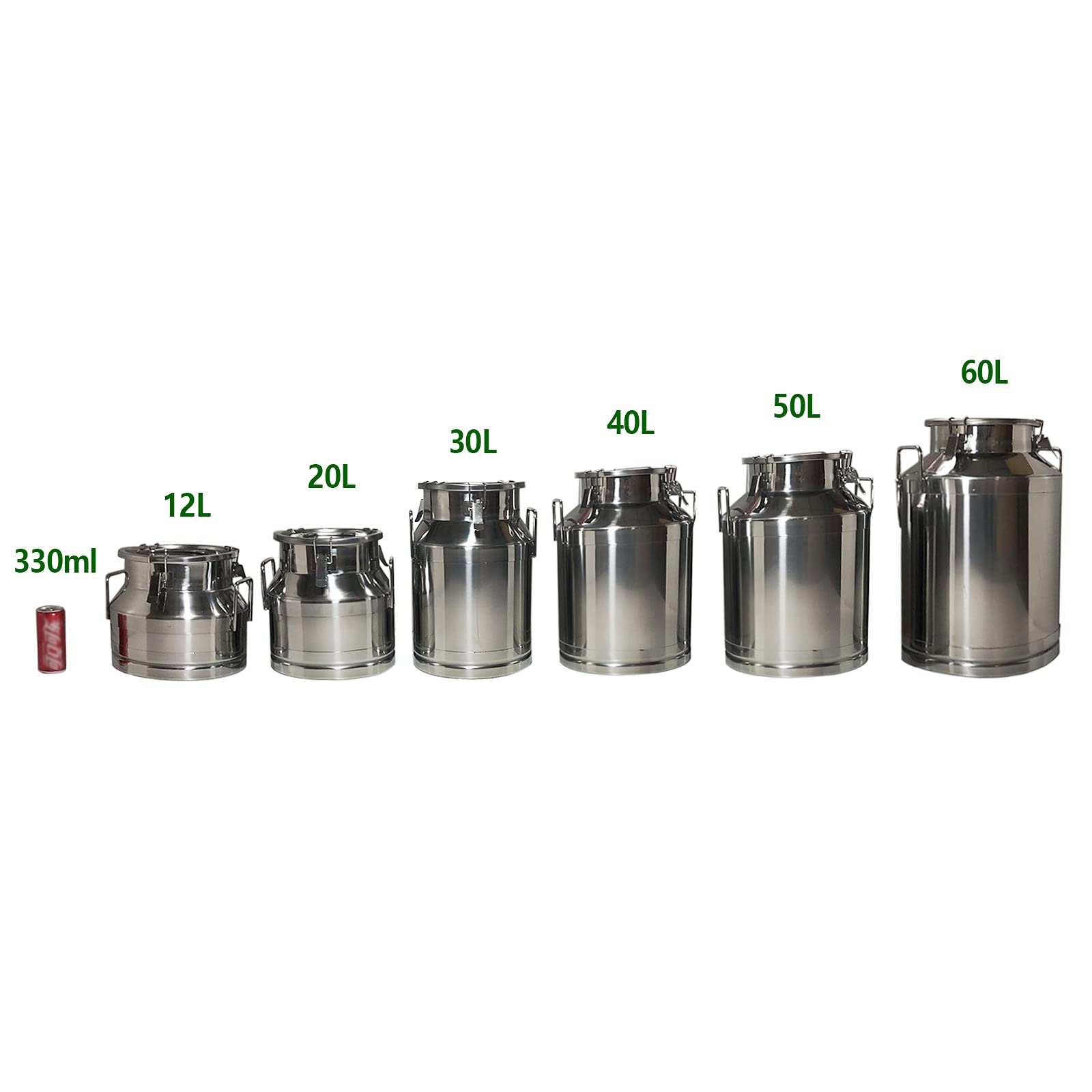 5 Gal Stainless Steel Milk Can 20L, Dairy Pot with Sealed Lid 304 Heavy Duty Bucket GDAE10 Liquid Storage Canister Oil Barrel Pail Jug Wine Tea Beer for Home Bar Kitchen Industry