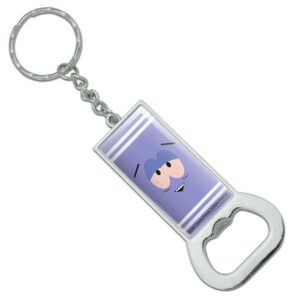 graphics & more south park towlie keychain rectangle chrome plated metal bottle cap opener