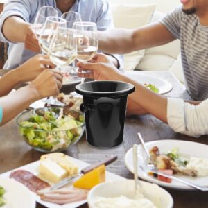 DOITOOL 4PCS Wine Tasting Dump Bucket Spittoon for Wine, Whiskey, Cocktails, Spit Cup for Chewing (Black)