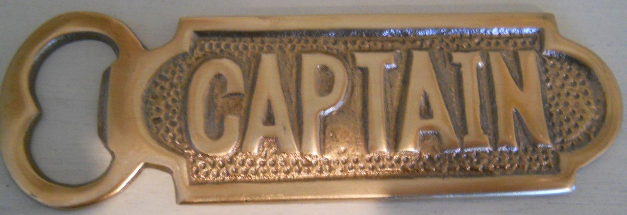 1 X Brass"CAPTAIN" Bottle Opener