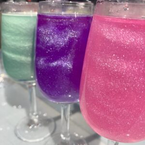 Snowy River Cocktail Sugar & Edible Glitter Pack - Naturally Colored Beverage Rimming Sugar for Cocktails, Margaritas, Drinks, 4oz Sugar & 4g Glitter (Purple)