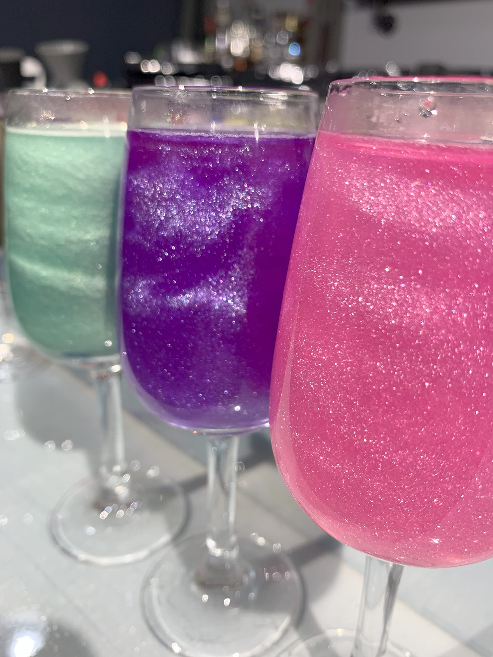 Snowy River Cocktail Sugar & Edible Glitter Pack - Naturally Colored Beverage Rimming Sugar for Cocktails, Margaritas, Drinks, 4oz Sugar & 4g Glitter (Purple)