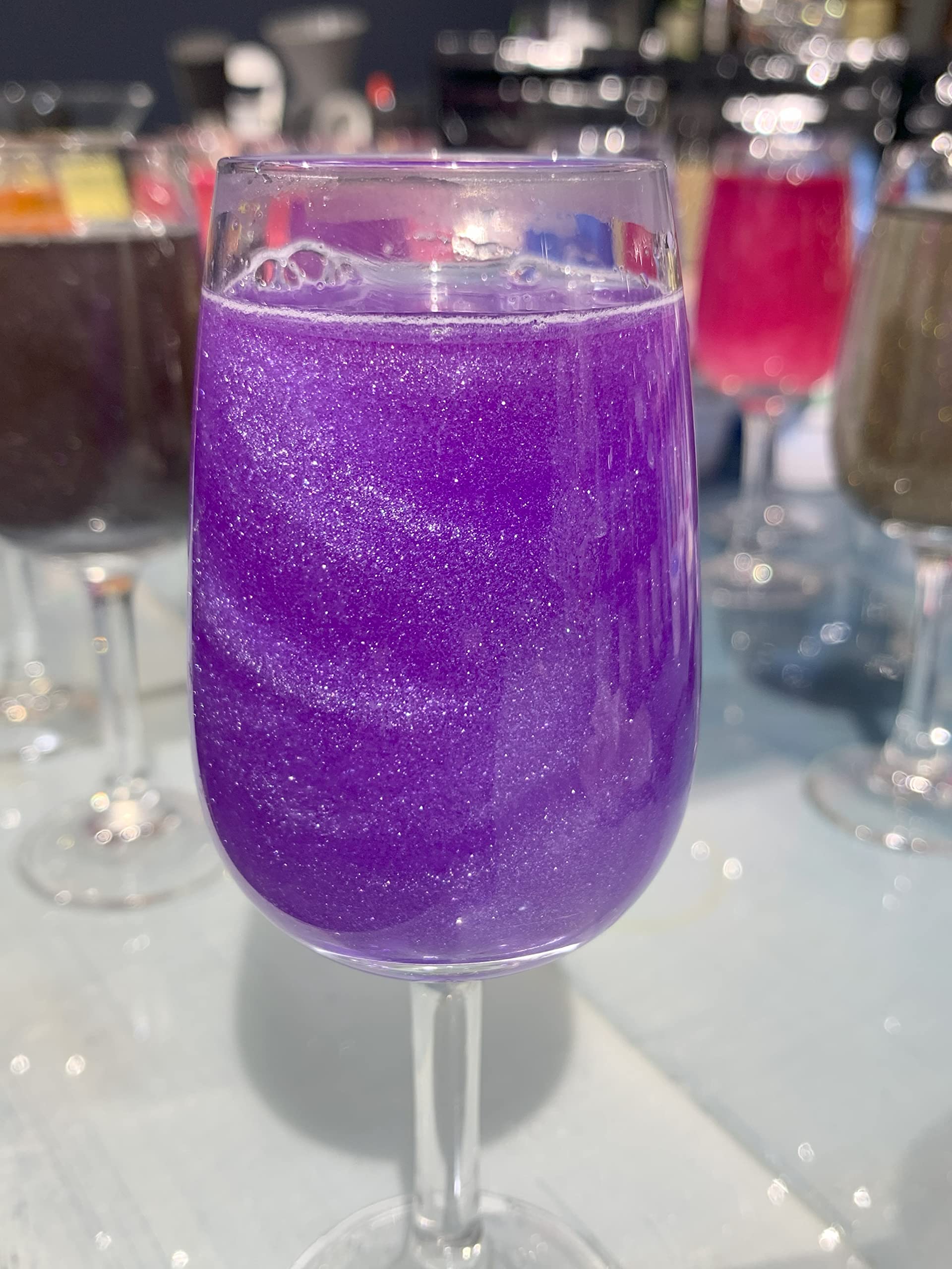 Snowy River Cocktail Sugar & Edible Glitter Pack - Naturally Colored Beverage Rimming Sugar for Cocktails, Margaritas, Drinks, 4oz Sugar & 4g Glitter (Purple)