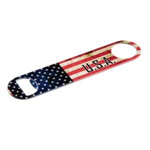 usa vintage american flag powder coated steel bottle opener