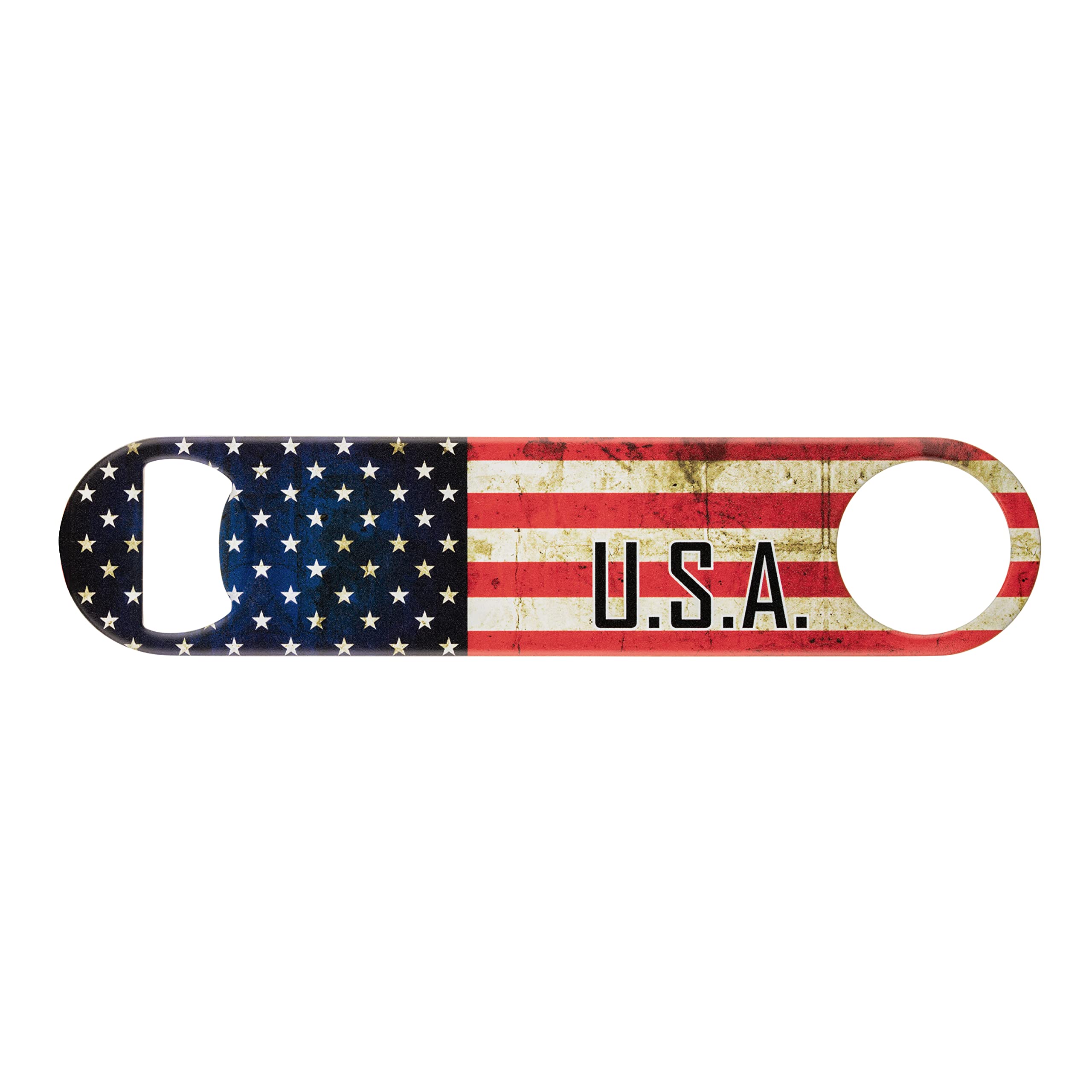 USA Vintage American Flag Powder Coated Steel Bottle Opener