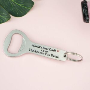 Melix Home Dad Gifts Bottle Opener Keychain Fathers Day Present Beer Lover Gift Ideas for Dad Birthday Presents