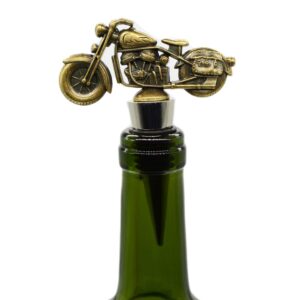 antique bronze color mens motorcycle bottle wine stoppers gifts