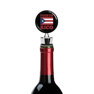 Puerto Rico Country Flag Wine Bottle Stoppers Reusable Plug Wine Saver Corks for Beverage Holiday Party Kitchen Decorative