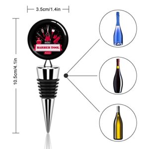 Hair Stylist Barber Tool Wine Bottle Stoppers Reusable Plug Wine Saver Corks for Beverage Holiday Party Kitchen Decorative