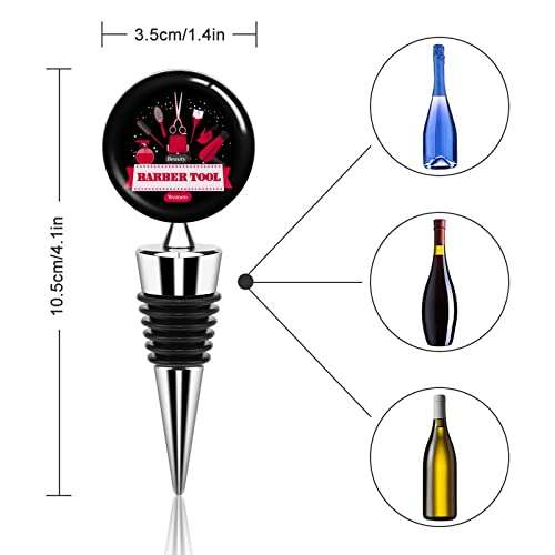 Hair Stylist Barber Tool Wine Bottle Stoppers Reusable Plug Wine Saver Corks for Beverage Holiday Party Kitchen Decorative