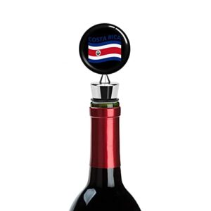 Flag of Costa Rica Wine Bottle Stoppers Reusable Plug Wine Saver Corks for Beverage Holiday Party Kitchen Decorative