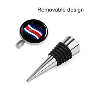 Flag of Costa Rica Wine Bottle Stoppers Reusable Plug Wine Saver Corks for Beverage Holiday Party Kitchen Decorative