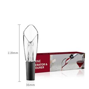 1 Pack Wine Aerator Pourer Spout Tulips Shaped Aerator Wine Pour Premium Wine Aerator Wine Bottle Aerator Pourer for Red and White Wine Lover Gift, Black